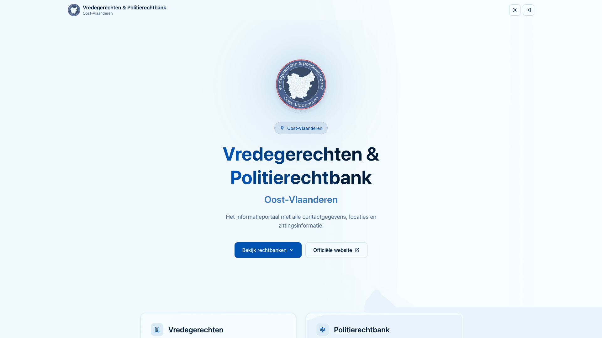 VGPROVL - Information Portal for the Justice of the Peace Courts and Police Court of East Flanders project preview