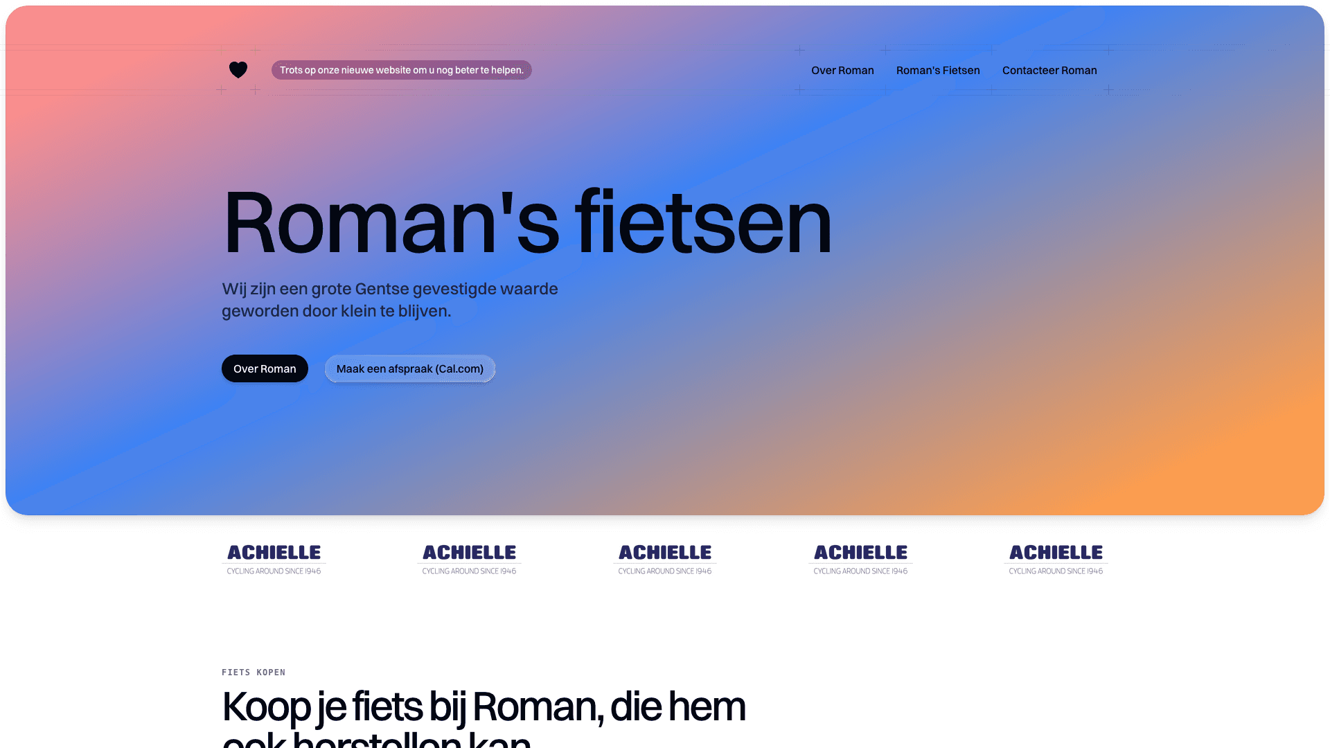 Fietsen Roman - Bicycle Shop Demo project preview