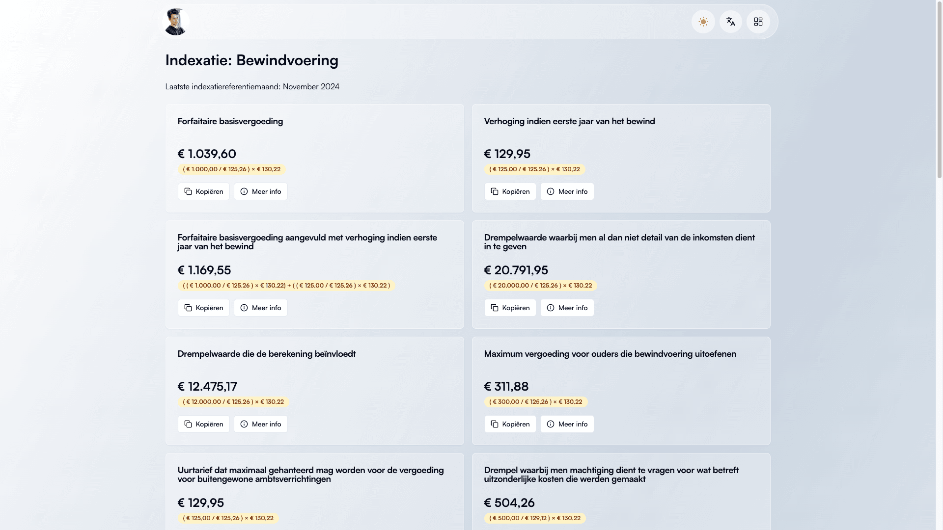 Guardianship Indexation Calculator project preview