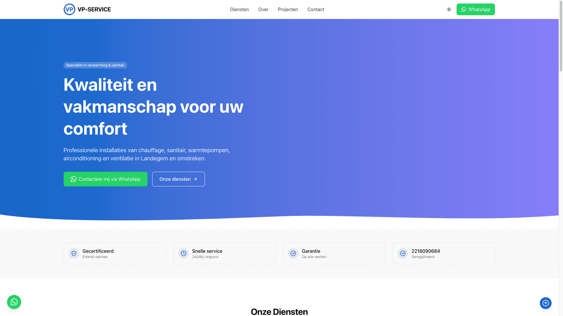 VP-Service - Heating, Plumbing & Sustainable Energy project preview
